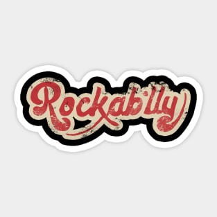 Rockabilly Distressed Logo Sticker